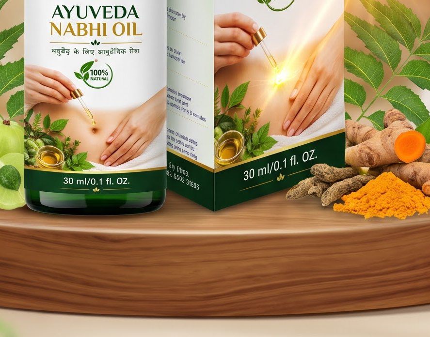 Ayurveda Nabhi Oil with turmeric and herbs